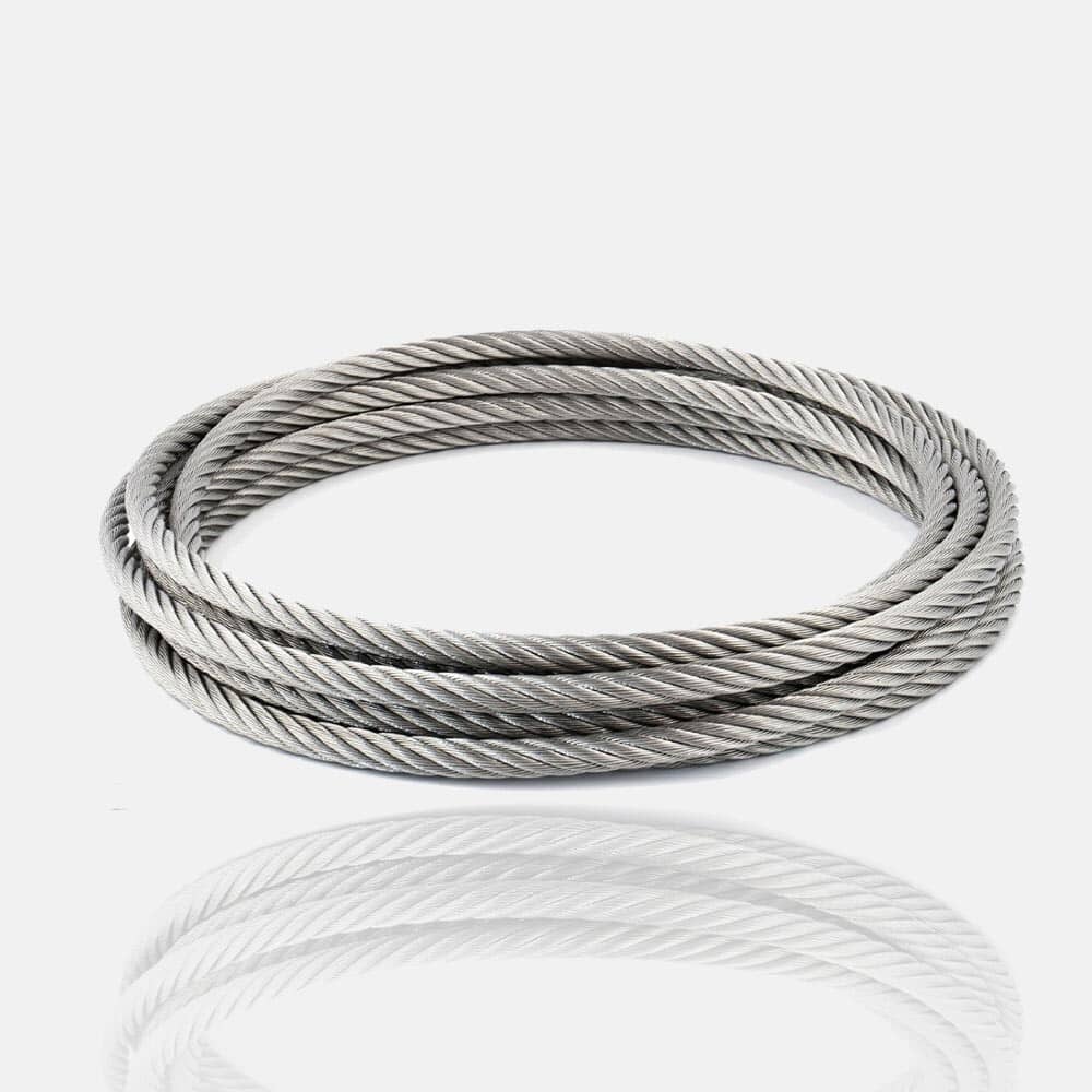 Câble inox 4mm au mètre, fil, corde, filin, corde, cordage inox.