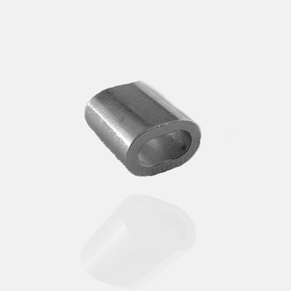 Manchon aluminium anodisé Pour Cable 8 mm Lot de 10 
